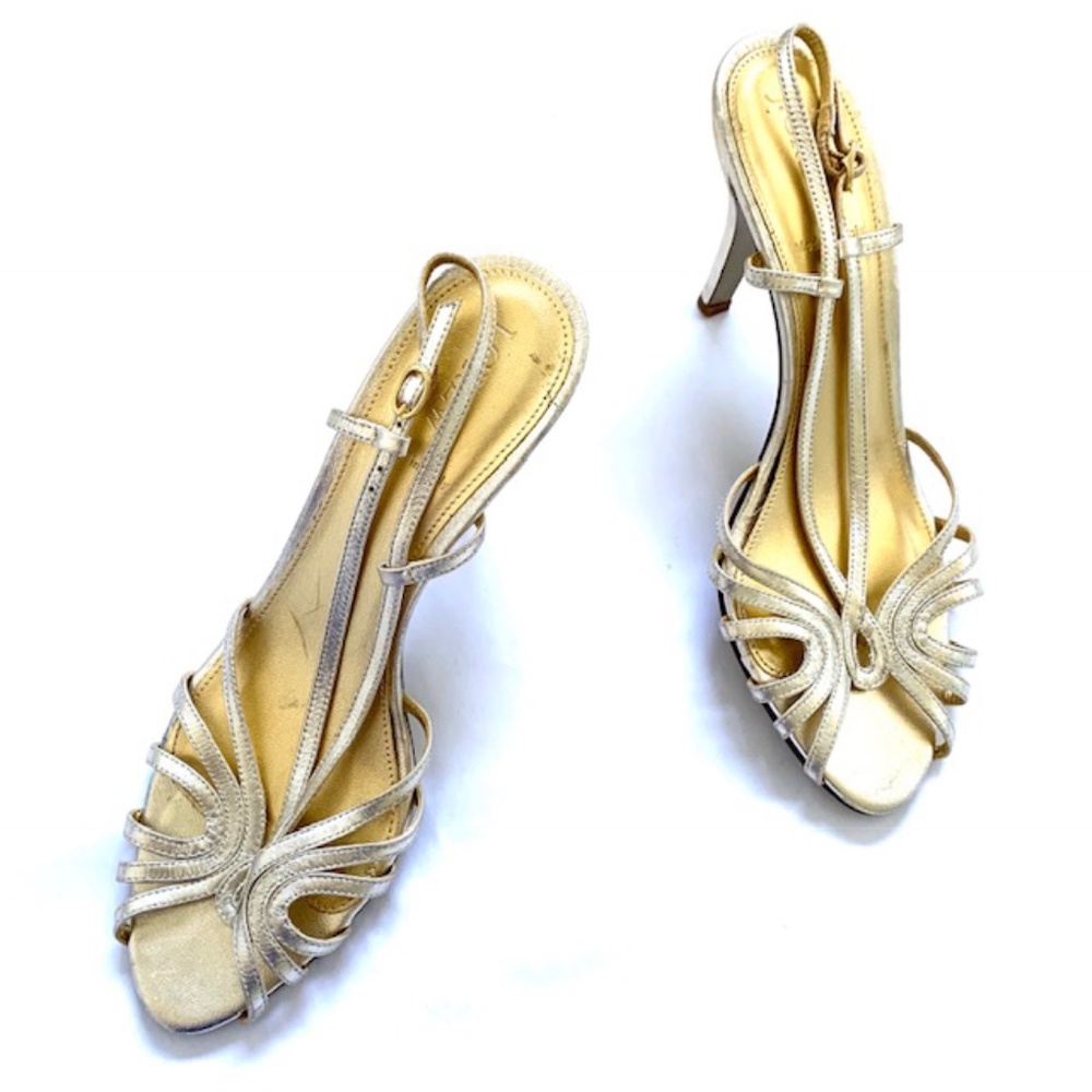 J. Crew Gold Sandals. Made in Italy.